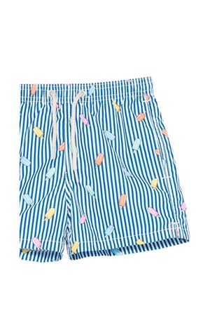 Costume d amare a righe bianco e blu SAINT BARTH KIDS | JEA000402615L